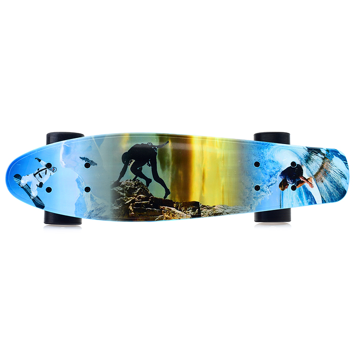 Фото к товару Скейтборд подростковый ROCKET 57x15 см,колеса PU Скейтборд подростковый ROCKET 57x15 см,колеса PU