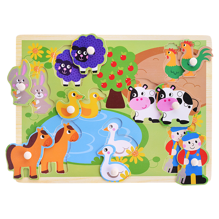 Пазл-вкладыш D1652 "В гостях у фермера"