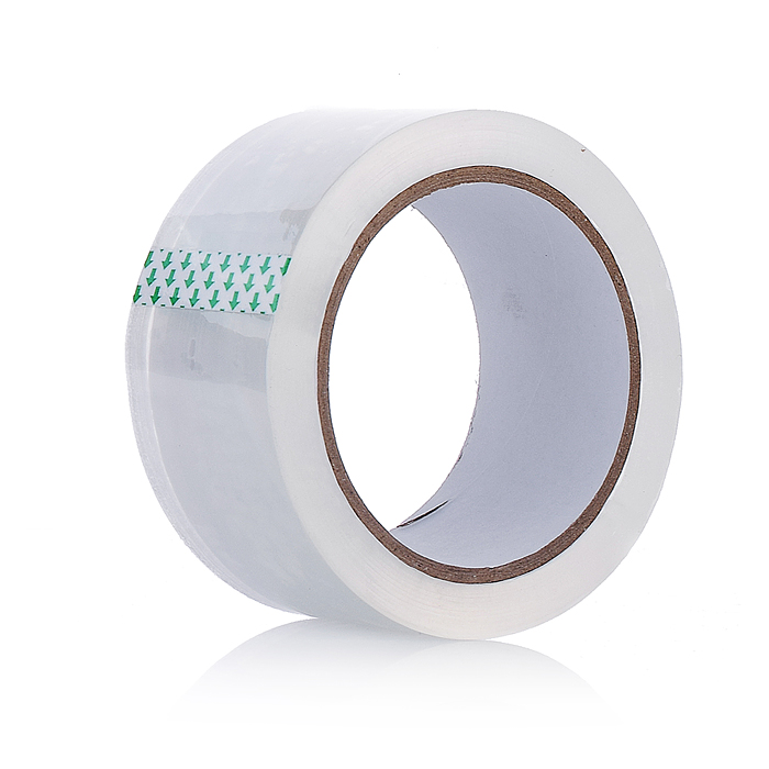 Клейкая лента упаковочная прозрачная, 50 мкм, 48 ммx66 м, реальная намотка, картонная втулка