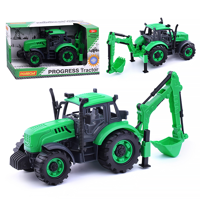 Экскаватор "Прогресс" инерционный (зелёный) (в коробке) Экскаватор "Прогресс" инерционный (зелёный) (в коробке)