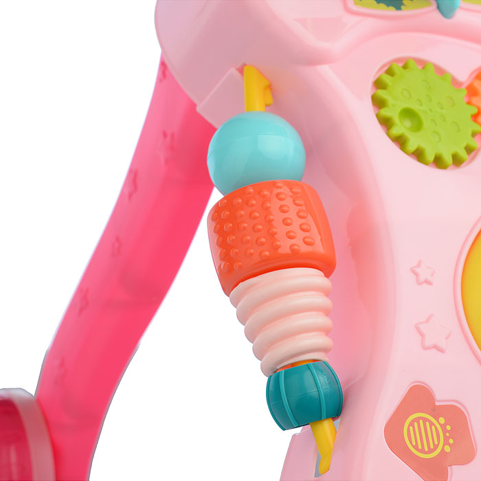 Игровой центр-Каталка HE0823 "Веселые шаги" розовый, в коробке