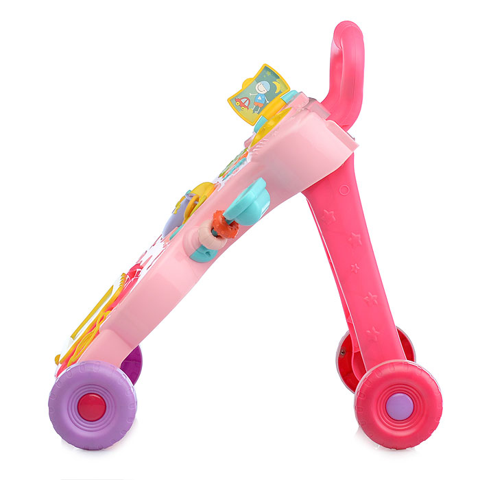 Игровой центр-Каталка HE0823 "Веселые шаги" розовый, в коробке