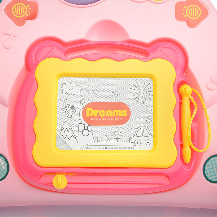 Игровой центр-Каталка HE0823 "Веселые шаги" розовый, в коробке