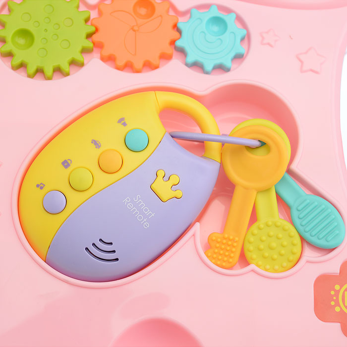 Игровой центр-Каталка HE0823 "Веселые шаги" розовый, в коробке