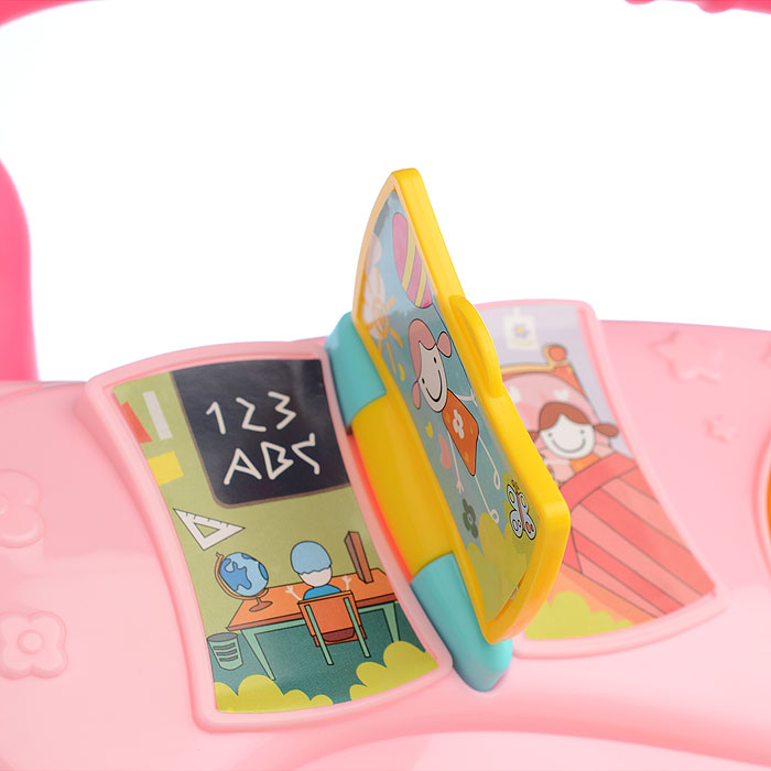 Игровой центр-Каталка HE0823 "Веселые шаги" розовый, в коробке