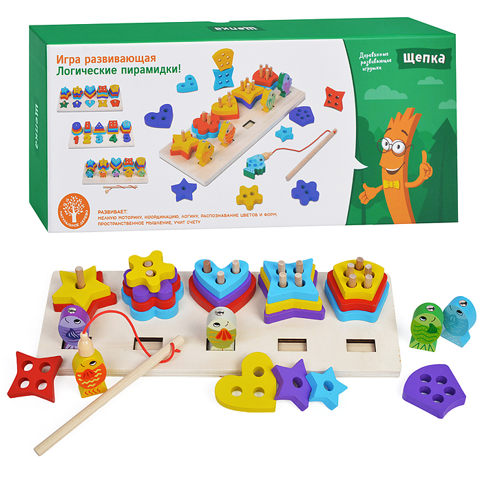 Игра развивающая D1729-3 "Фигурная рыбалка" в коробке Игра развивающая D1729-3 "Фигурная рыбалка" в коробке