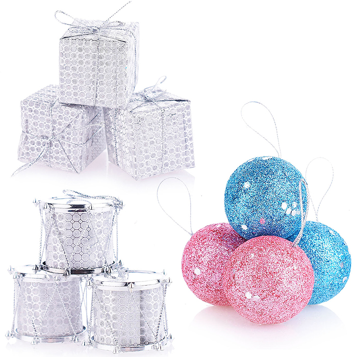 Набор новогодних украшений S1010 "Фантазийный" в пакете Набор новогодних украшений S1010 "Фантазийный" в пакете