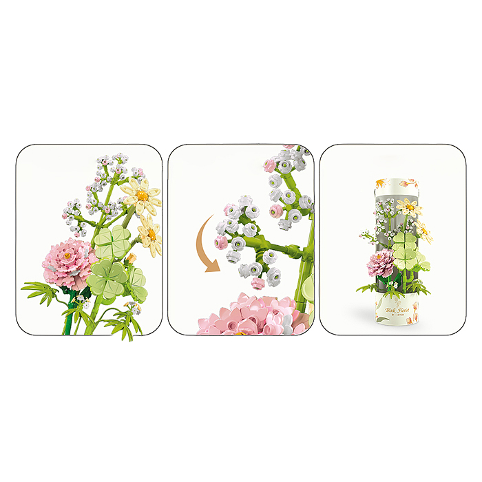 Фото к товару Конструктор 611051 "Цветочная композиция" (598 дет.) в коробке Конструктор 611051 "Цветочная композиция" (598 дет.) в коробке