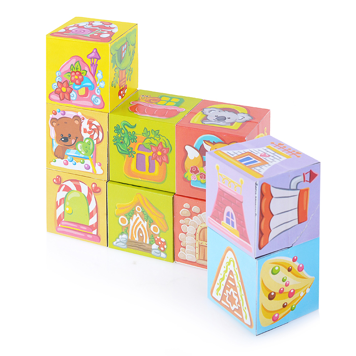 Кубики (9 куб) "Собери домики"