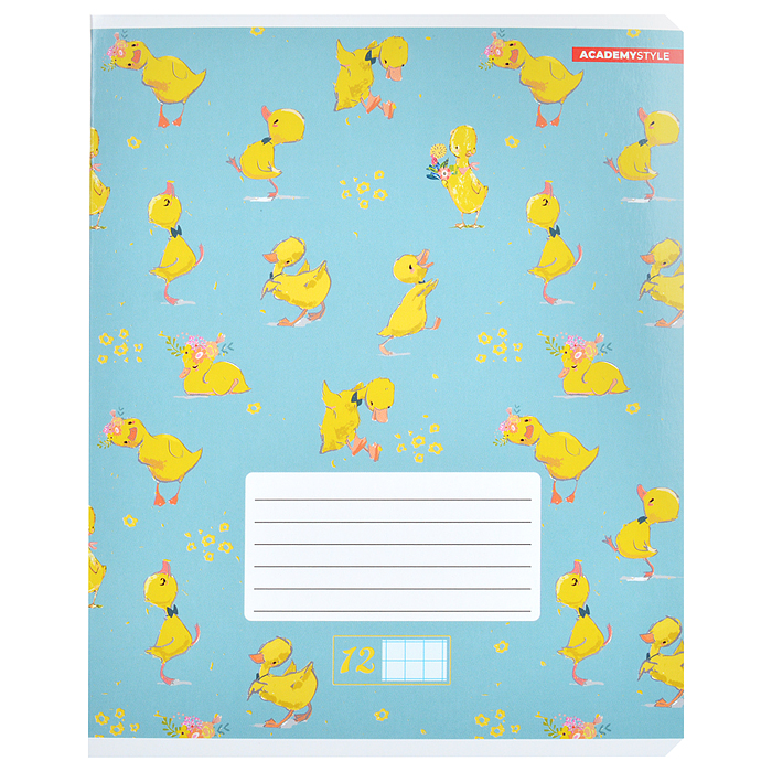 Тетрадь 12л. клетка "Забавные утята"