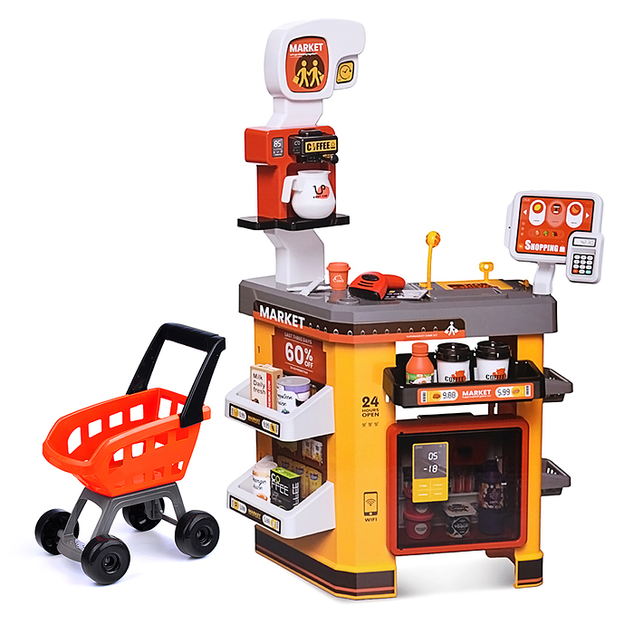 Игровой набор супермаркет 668-130 "Мой магазин" (54 предмета) в коробке