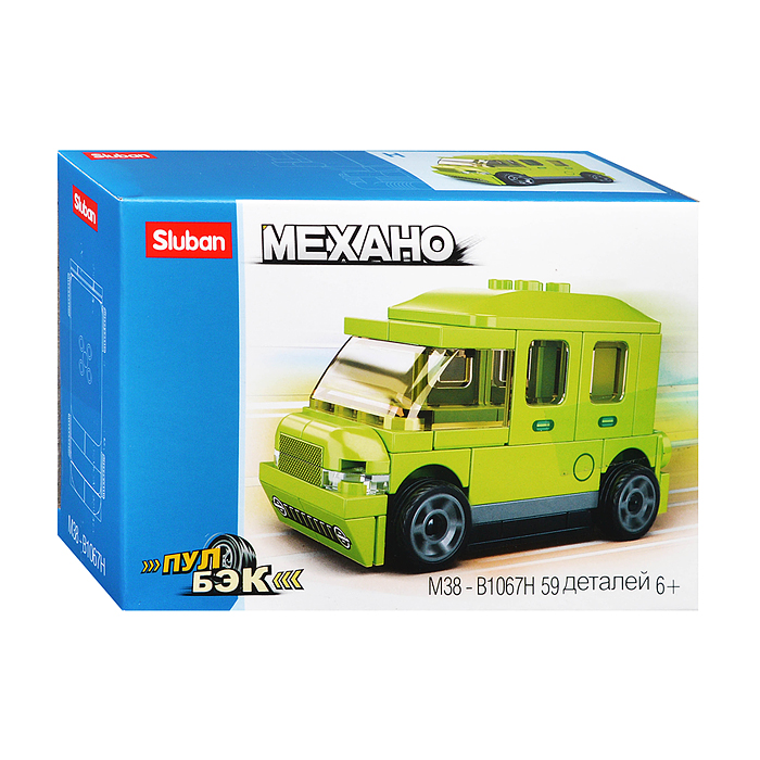 Конструктор M38-B1067H "Электромобиль" зеленый (59 дет.) Конструктор M38-B1067H "Электромобиль" зеленый (59 дет.)