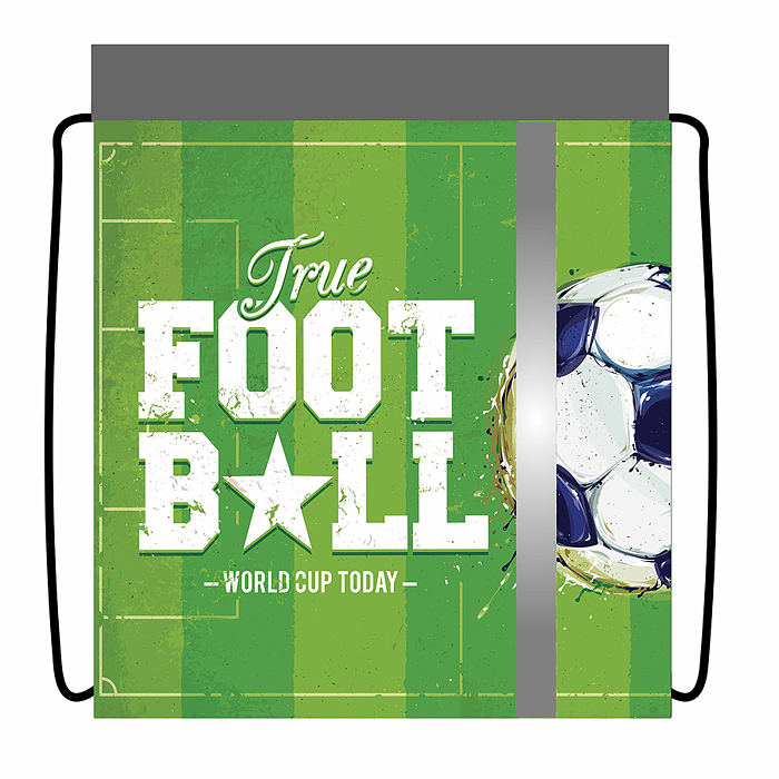 Сумка для сменной обуви Элит, ткань, дизан, с сеткой и светоотражающей полосой "Настоящий футбол" 