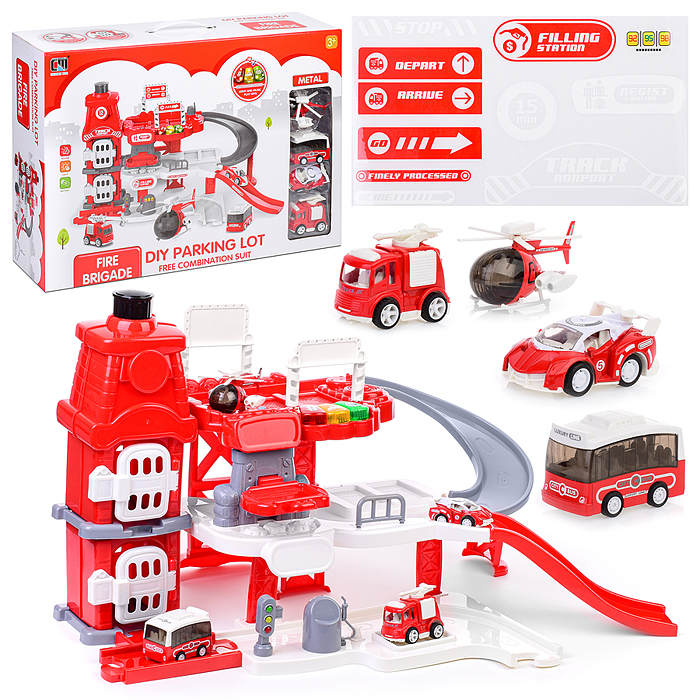 Парковка CLM-992 "Микс" красная, в коробке Парковка CLM-992 "Микс" красная, в коробке