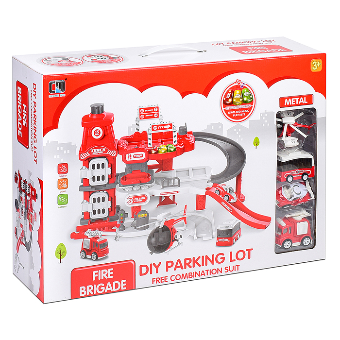 Фото к товару Парковка CLM-992 "Микс" красная, в коробке Парковка CLM-992 "Микс" красная, в коробке