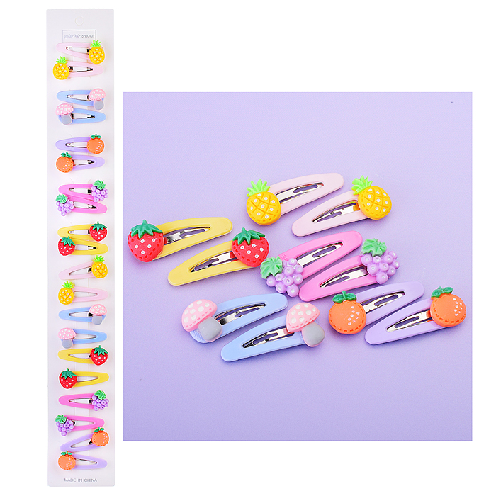 Набор заколок для волос 00-3268 "Фруктовое ассорти" Набор заколок для волос 00-3268 "Фруктовое ассорти"