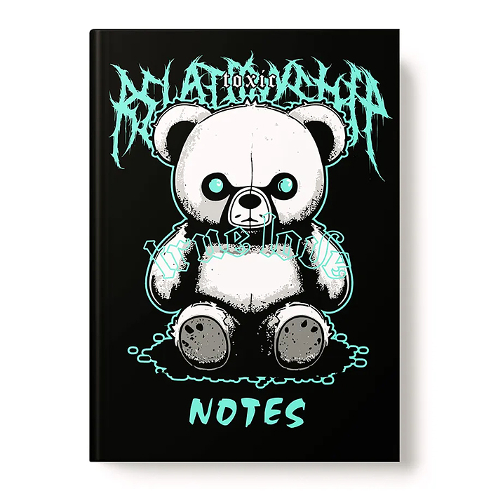 Книжка записная А6 96л "Мишка Токсик" Книжка записная А6 96л "Мишка Токсик"