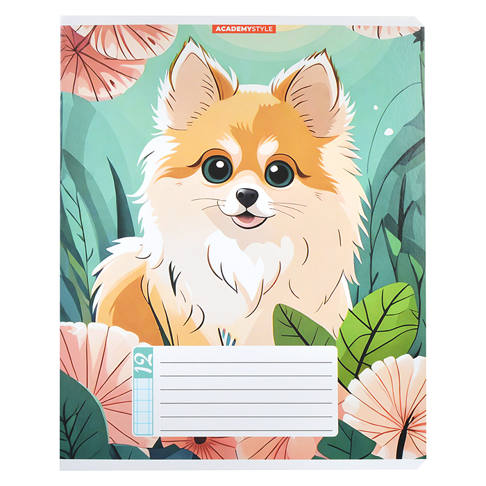 Тетрадь 12л А5 клетка "Шпиц"