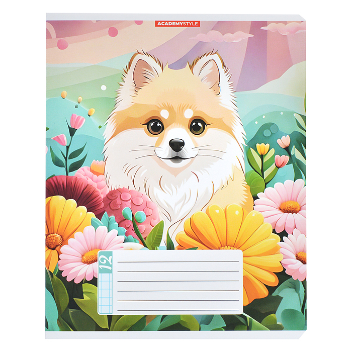 Тетрадь 12л А5 клетка "Шпиц"