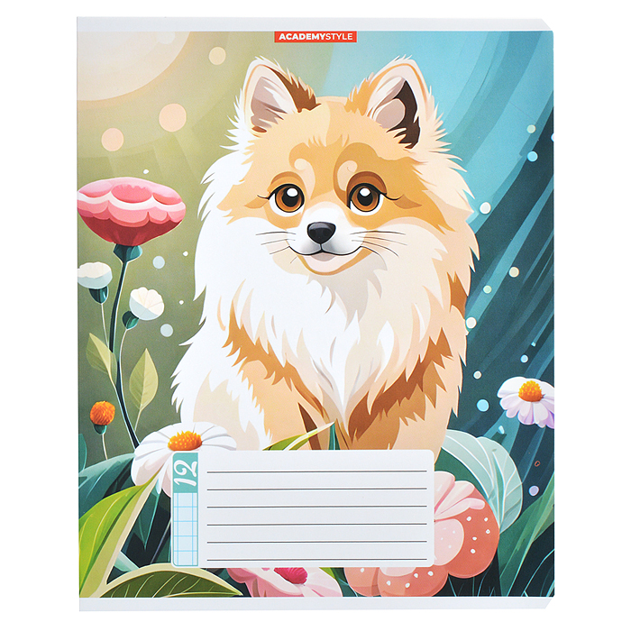 Тетрадь 12л А5 клетка "Шпиц"