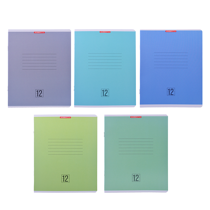 Тетр 12л А5 линия обл карт ВД лак Однотононный микс Тетр 12л А5 линия обл карт ВД лак Однотононный микс