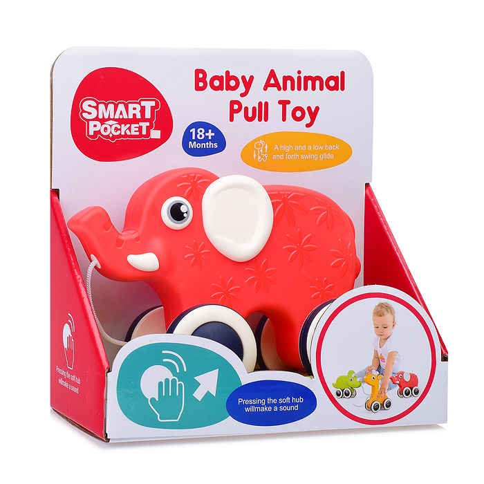 Фото к товару Каталка S-Y017 "Слоник" красный, музыкальный, в коробке Каталка S-Y017 "Слоник" красный, музыкальный, в коробке