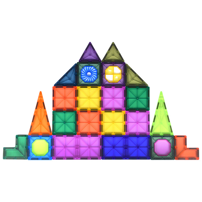 Фото к товару Конструктор магнитный S-C011 "Замок" с прожектором (31 дет.) в коробке Конструктор магнитный S-C011 "Замок" с прожектором (31 дет.) в коробке