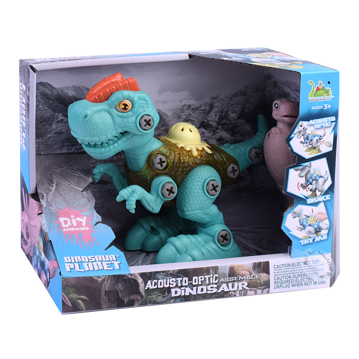 Конструктор RS017C "Дилофозавр"  с отверткой, свет/звук, в коробке