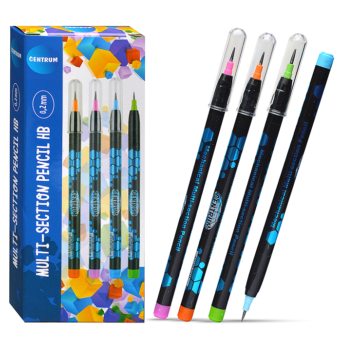Карандаш чернографитный сегментный-выдвижной, цвет корпуса ассорти. Карандаш чернографитный сегментный-выдвижной, цвет корпуса ассорти.