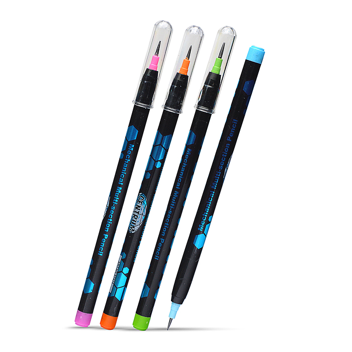 Фото к товару Карандаш чернографитный сегментный-выдвижной, цвет корпуса ассорти. Карандаш чернографитный сегментный-выдвижной, цвет корпуса ассорти.