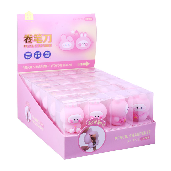 Фото к товару Точилка "Кролик" два дизайна ассорти, высота 4 см, в индивидуальной пластиковой упаковке, в дис Точилка "Кролик" два дизайна ассорти, высота 4 см, в индивидуальной пластиковой упаковке, в дис