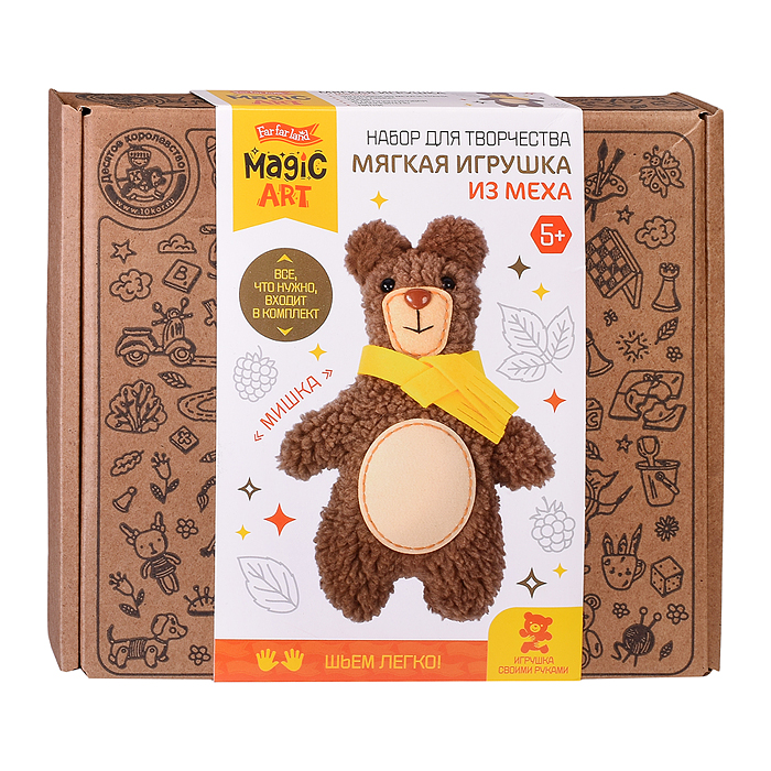 Набор для творчества. Мягкая игрушка из меха "Мишка" Набор для творчества. Мягкая игрушка из меха "Мишка"