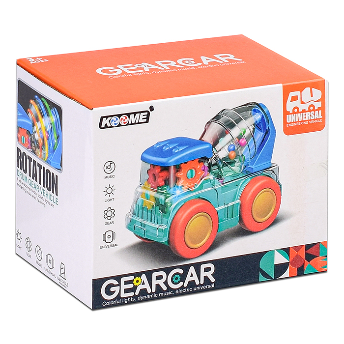 Машина M03-B "Бетономешалка" на батарейках, в коробке