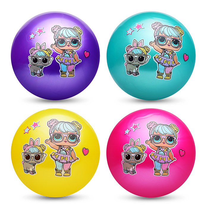 Мяч пвх 23 см "Куклы-модницы" с наклейкой, в сетке Мяч пвх 23 см "Куклы-модницы" с наклейкой, в сетке