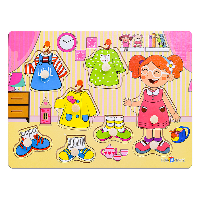 Пазл-вкладыш D1400 "Одень девочку"