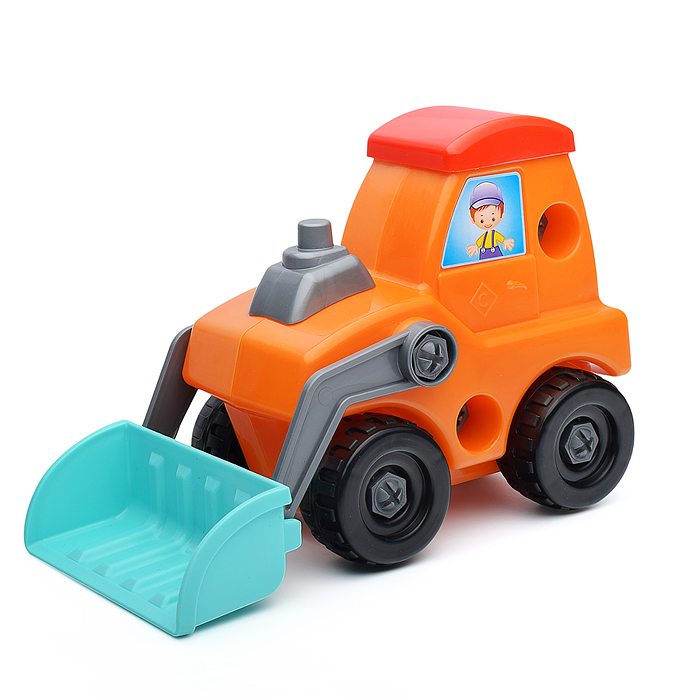 Трактор "Кузя" (19 дет., отвёртка) 22 см