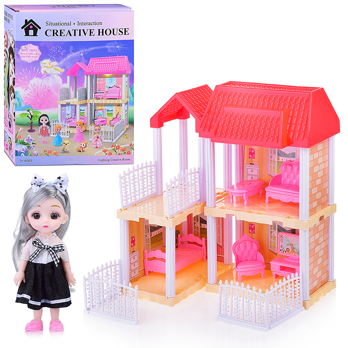 Дом для кукол 666-3S "Вилла принцессы" на батарейках, в коробке Дом для кукол 666-3S "Вилла принцессы" на батарейках, в коробке