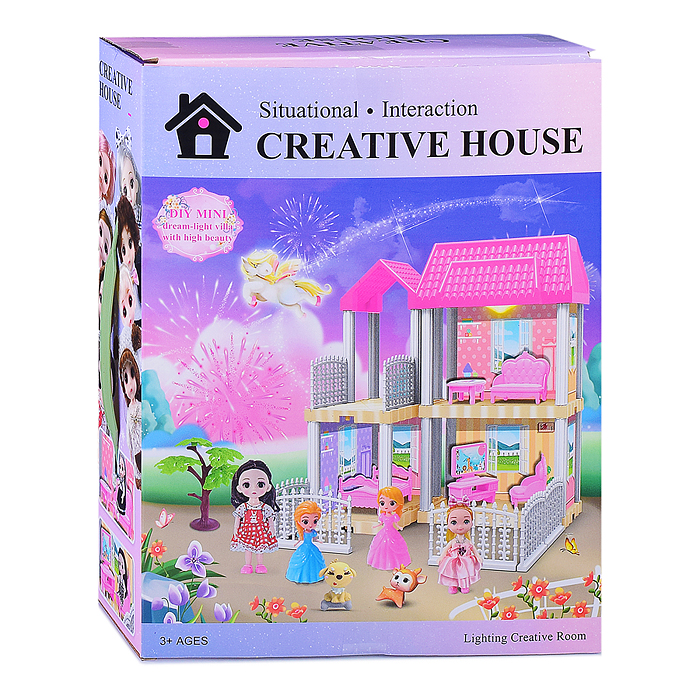 Фото к товару Дом для кукол 666-3S "Вилла принцессы" на батарейках, в коробке Дом для кукол 666-3S "Вилла принцессы" на батарейках, в коробке