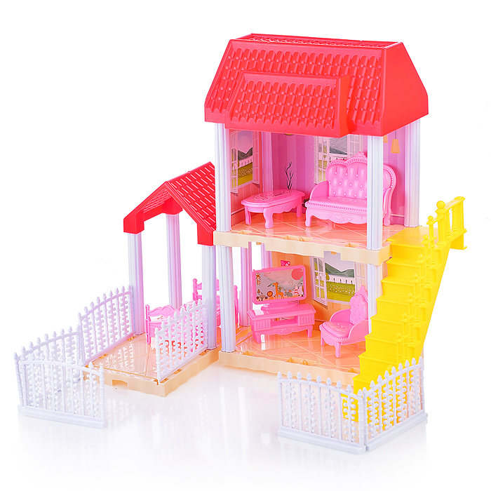 Фото к товару Домик для куклы 666-9S-3 "Мечта принцессы" на батарейках, в коробке Домик для куклы 666-9S-3 "Мечта принцессы" на батарейках, в коробке