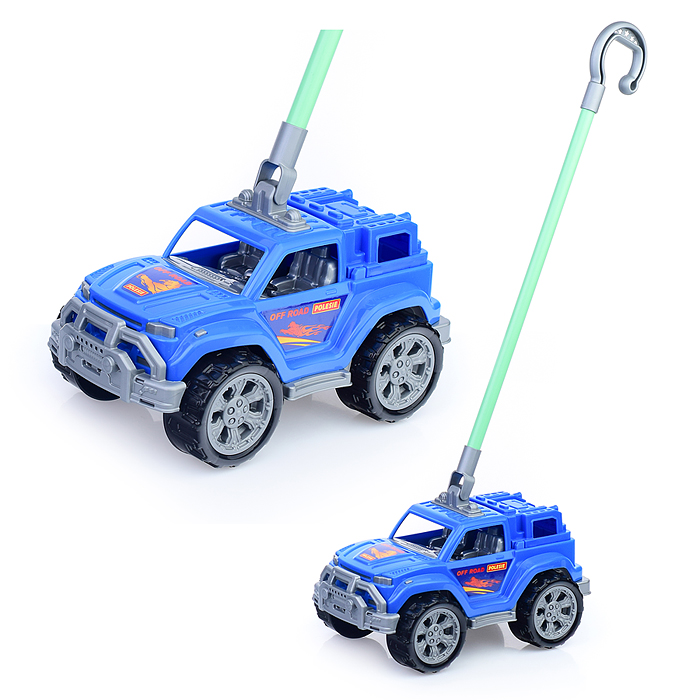 Автомобиль-каталка "Легионер" с ручкой (синий) Автомобиль-каталка "Легионер" с ручкой (синий)