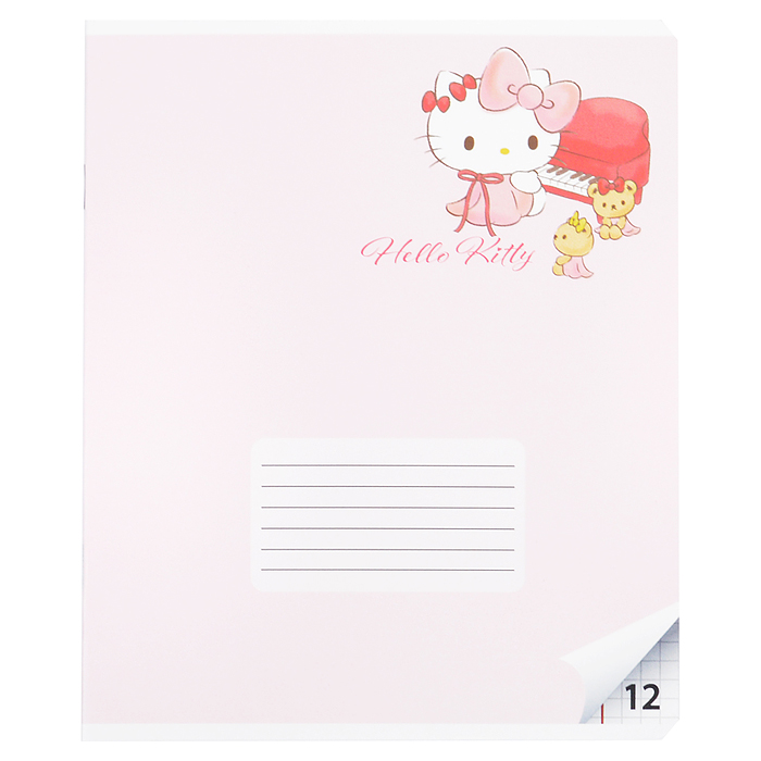 Тетрадь 12 л., клетка "Hello Kitty А5, на скрепке