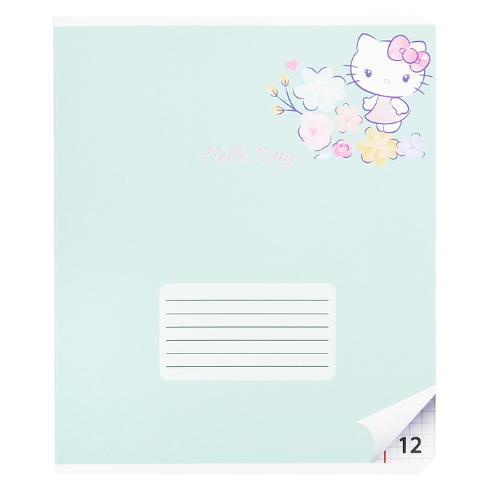 Тетрадь 12 л., клетка "Hello Kitty А5, на скрепке
