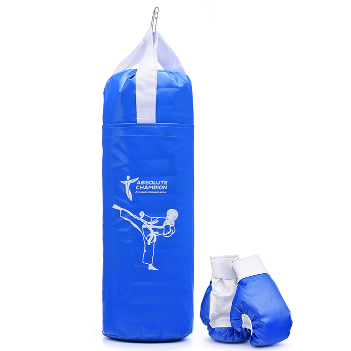 Набор детский игровой "Я-Чемпион" 8кг синий (перчатки, груша) Набор детский игровой "Я-Чемпион" 8кг синий (перчатки, груша)
