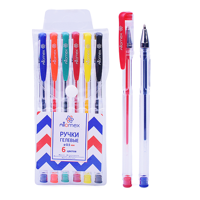 Набор ручек гелевых "Attomex" 6 цв., d=0,5 мм Набор ручек гелевых "Attomex" 6 цв., d=0,5 мм