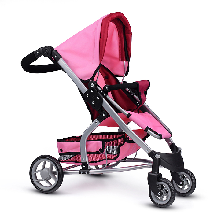 Фото к товару Коляска для кукол 9666 металлическая, цвет розово-бордовый Коляска для кукол 9666 металлическая, цвет розово-бордовый