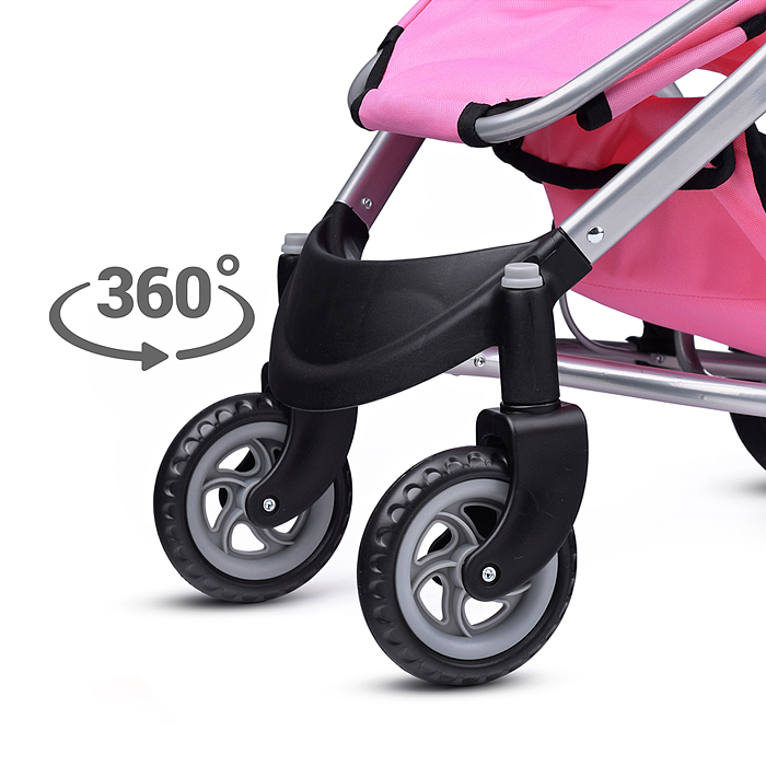 Фото к товару Коляска для кукол 9666 металлическая, цвет розово-бордовый Коляска для кукол 9666 металлическая, цвет розово-бордовый