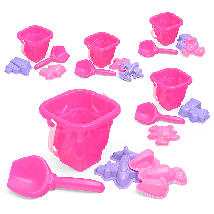 Песочный набор "Русалочка" ( 2 формочки, совок, ведро ) Песочный набор "Русалочка" ( 2 формочки, совок, ведро )