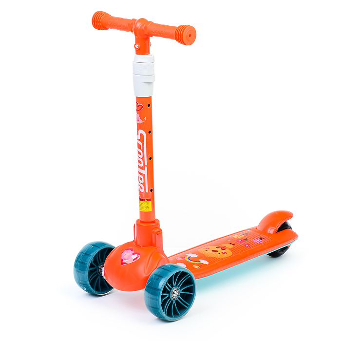 Фото к товару Самокат U038228Y 3-х кол., оранжевый, PU, ABEC 7, в коробке Самокат U038228Y 3-х кол., оранжевый, PU, ABEC 7, в коробке