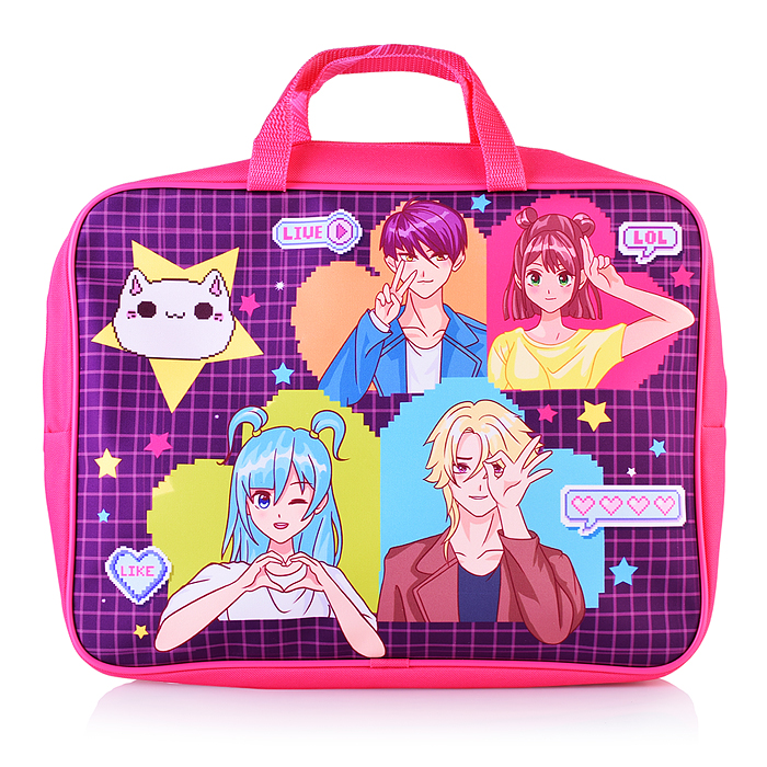 Папка - сумка "Аниме" А4, боковина - 75 мм