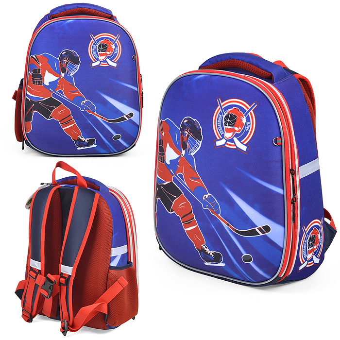 Рюкзак каркасный "Хоккей" формованный из полимеров, материал: нейлон, полиэстер, полноцветная пе